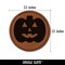 Jack O'Lantern Happy Halloween Pumpkin Round Iron-On Engraved Faux Leather Patch Applique - 2.5"